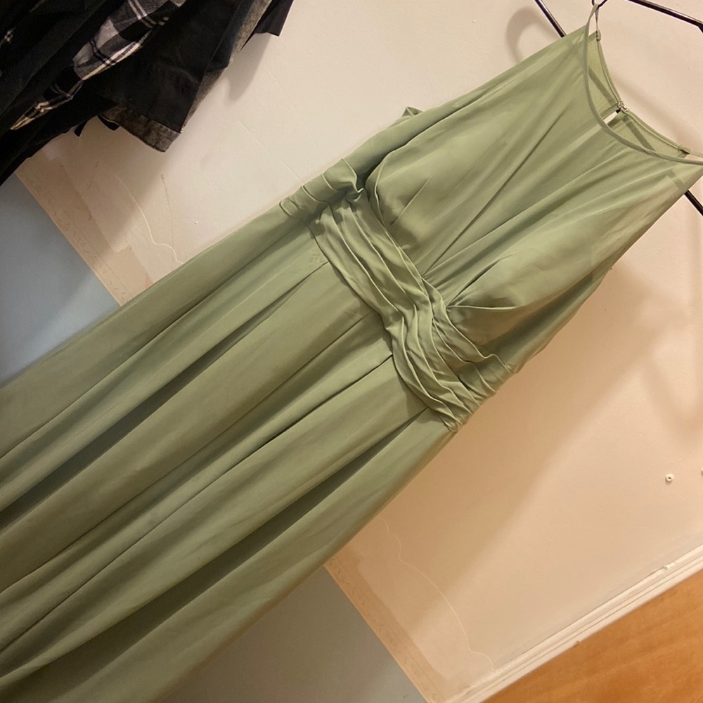 Long olive dress